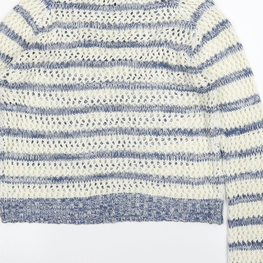 Tammy Girls Blue Striped Pullover Jumper Size 14 Years