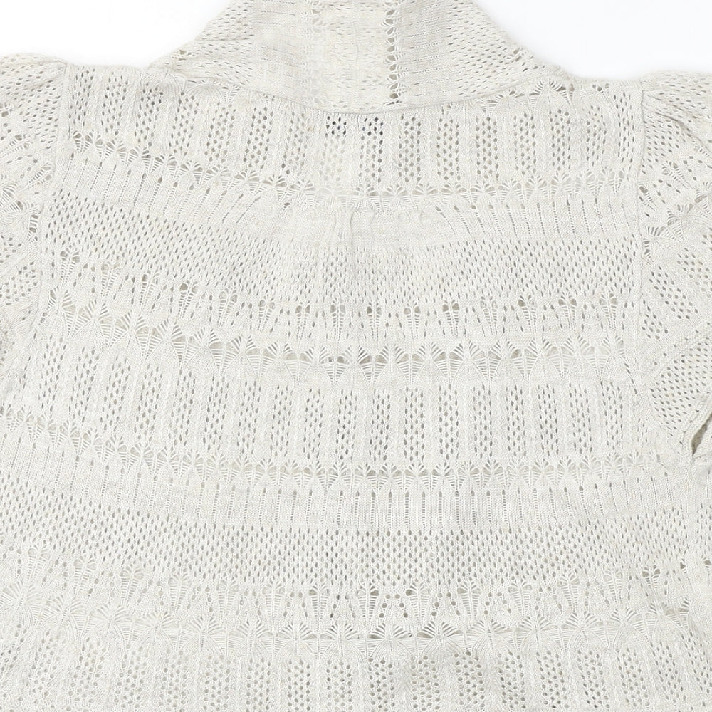 Marks & Spencer Womens Beige Cardigan Jumper Size 12