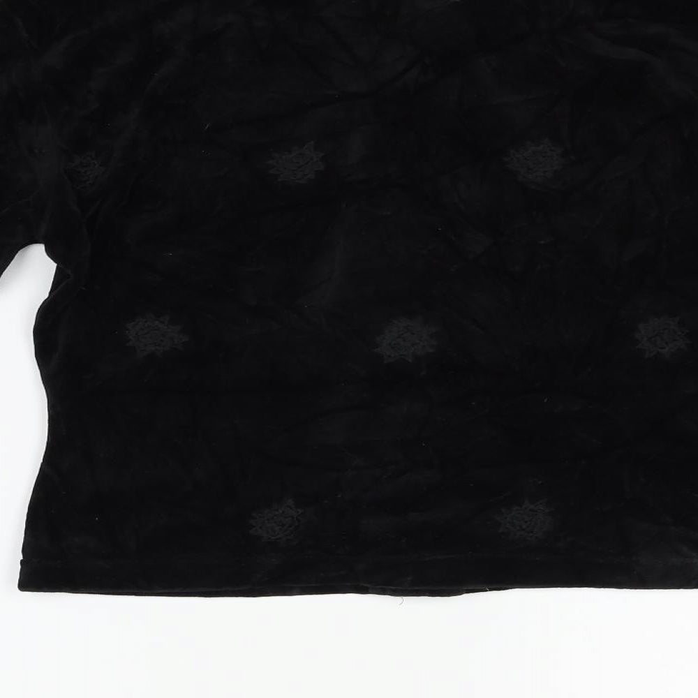 SOHO Womens Black Basic Button-Up Size S