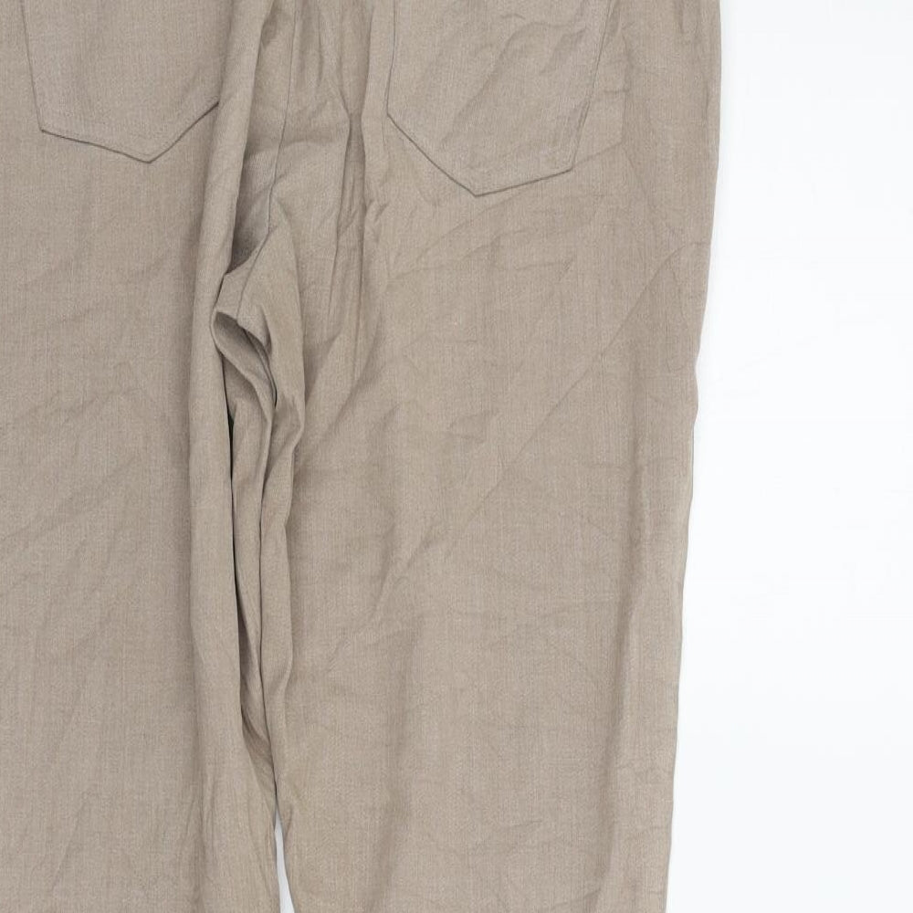 Marks & Spencer Womens Beige Trousers Size 12 L25 in