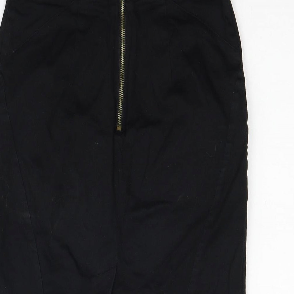 Topshop Womens Black Flare Skirt Size 6