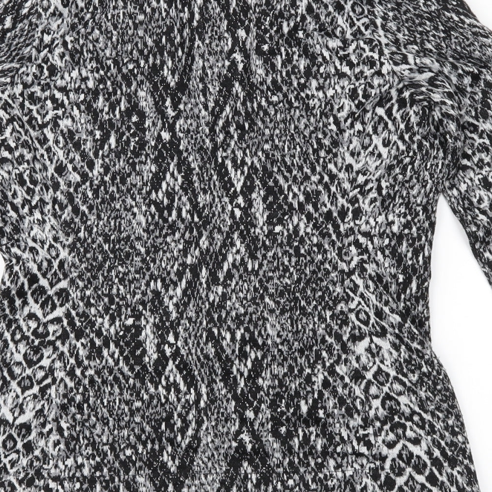 NEXT Womens Grey Animal Print Jacket Size 8