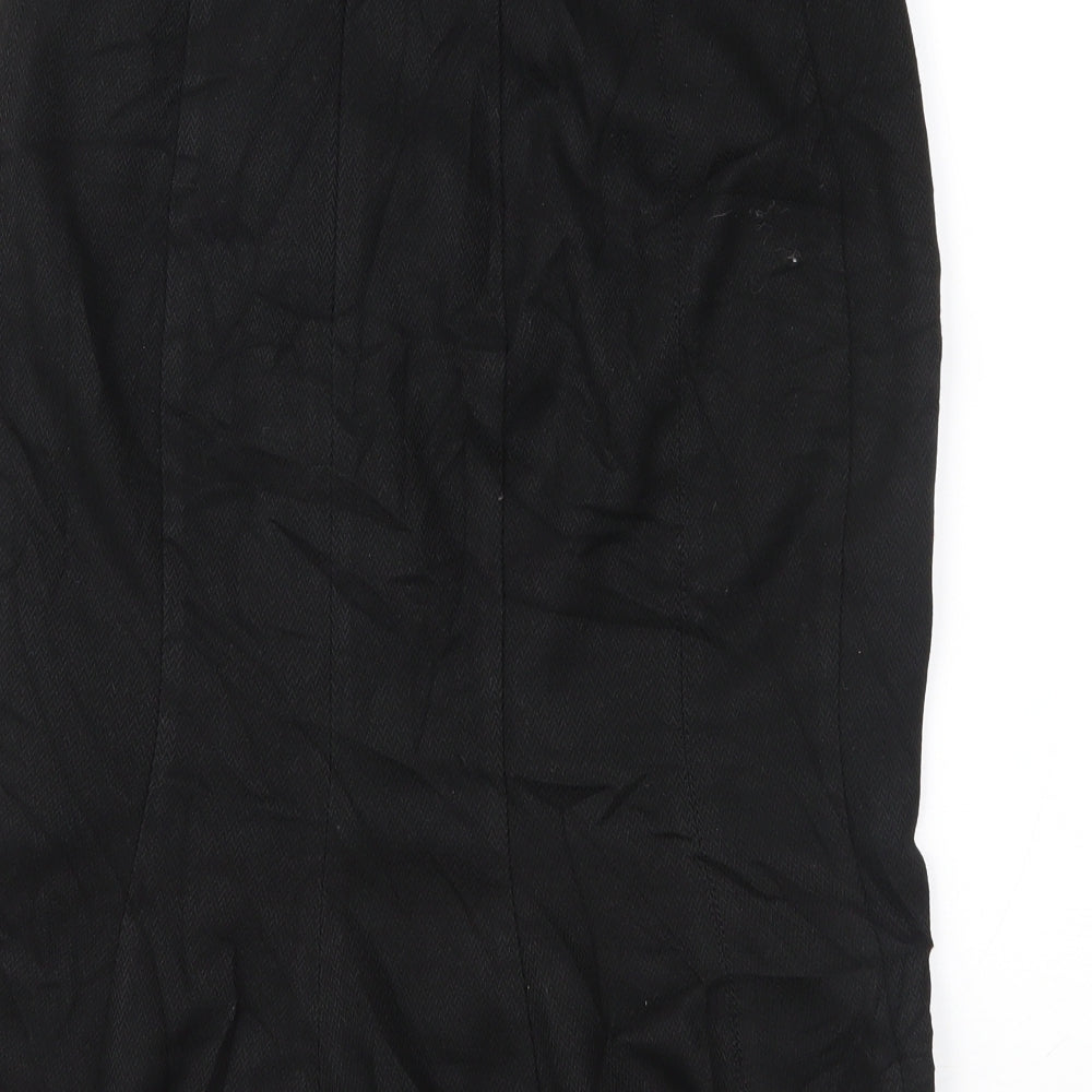 NEXT Womens Black Herringbone Straight & Pencil Skirt Size 10