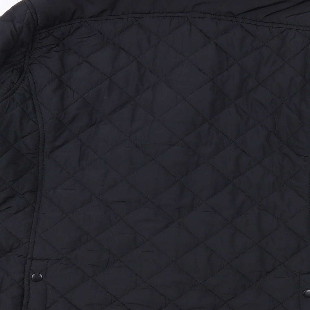 Dock of the Bay Womens Black Quilted Jacket Size 12