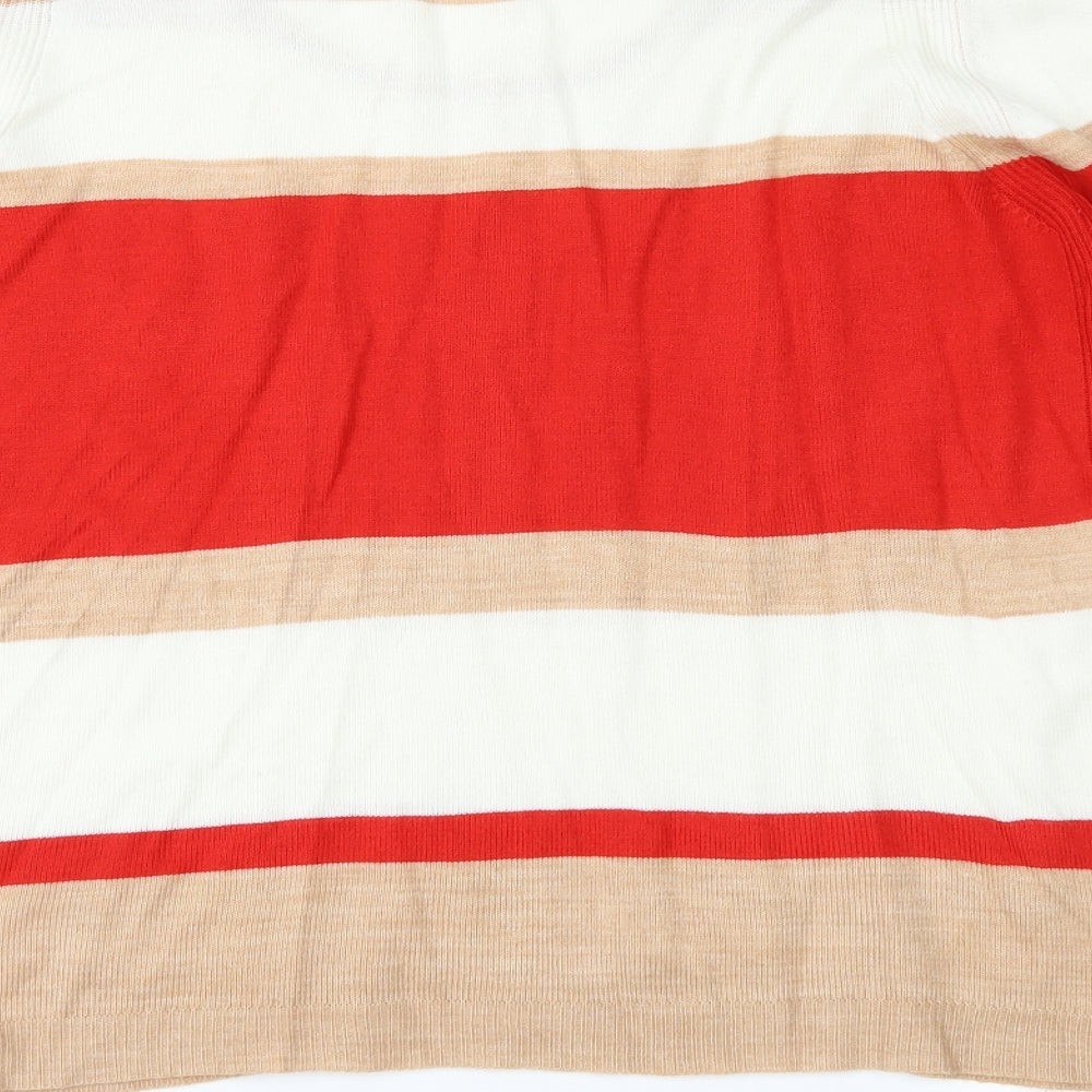 Marks & Spencer Womens Multicoloured Striped Pullover Jumper Size 18