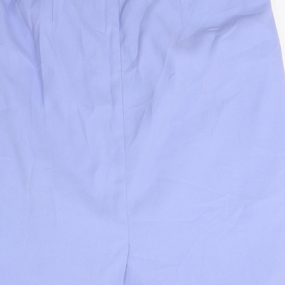I.D Collection Womens Blue A-Line Skirt Size 18