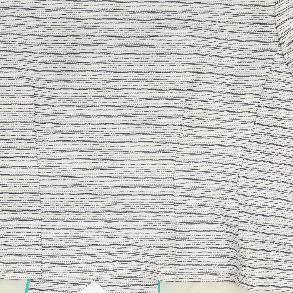 Marks and Spencer Womens White Striped Jacket Coat Size 16
