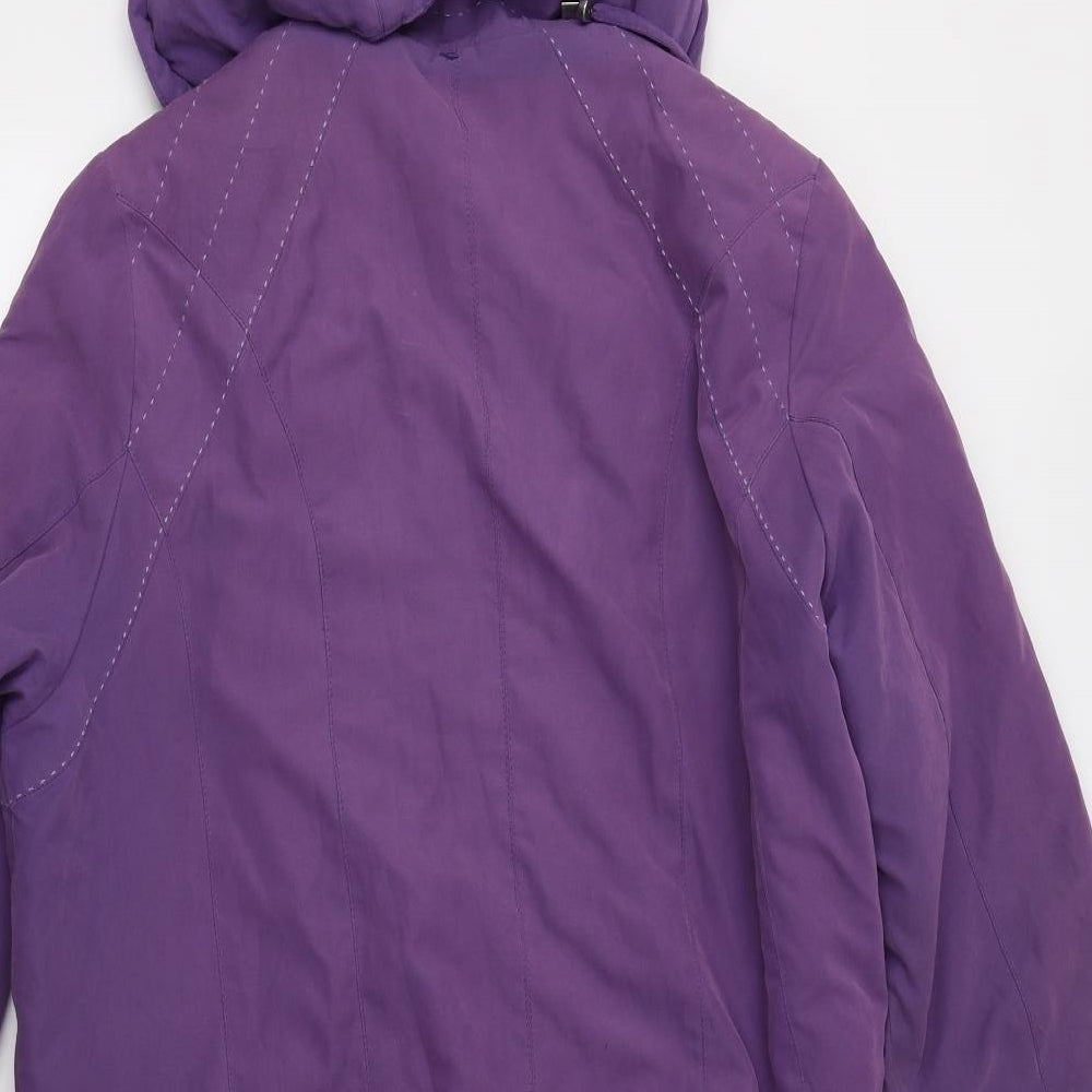 Klass Womens Purple Overcoat Coat Size M
