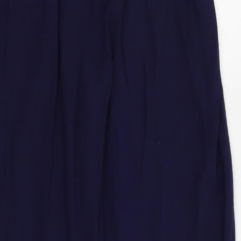 Marks & Spencer Womens Blue Trousers Size 12 L25 in
