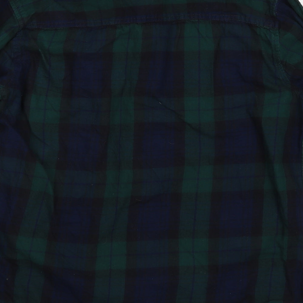 Peacocs Mens Multicoloured Check Button-Up Size M