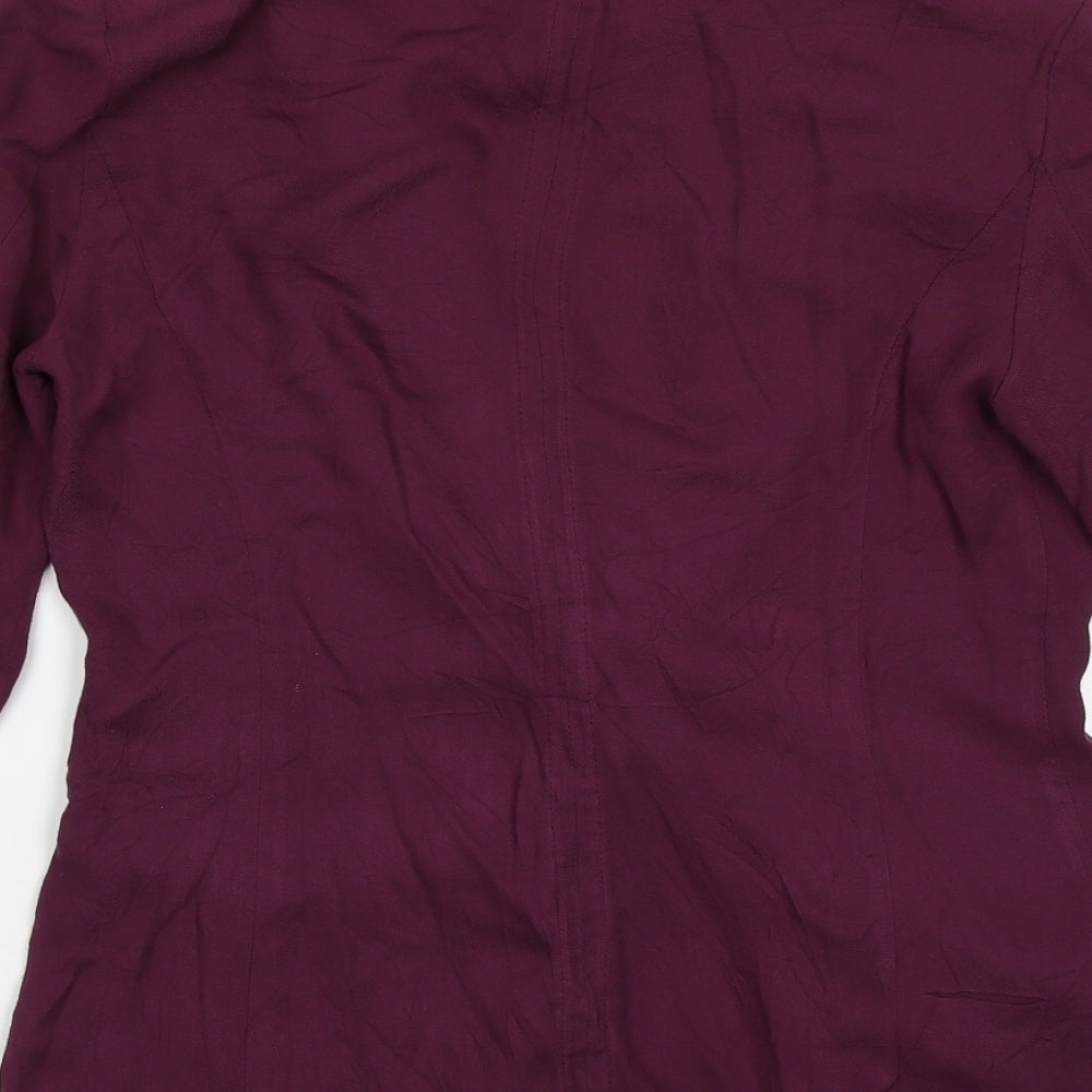 Internacionale Womens Purple Jacket Blazer Size 12