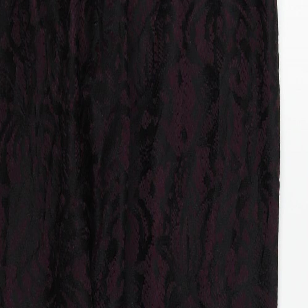 Boohoo Womens Purple Trousers Size 10 L25 in