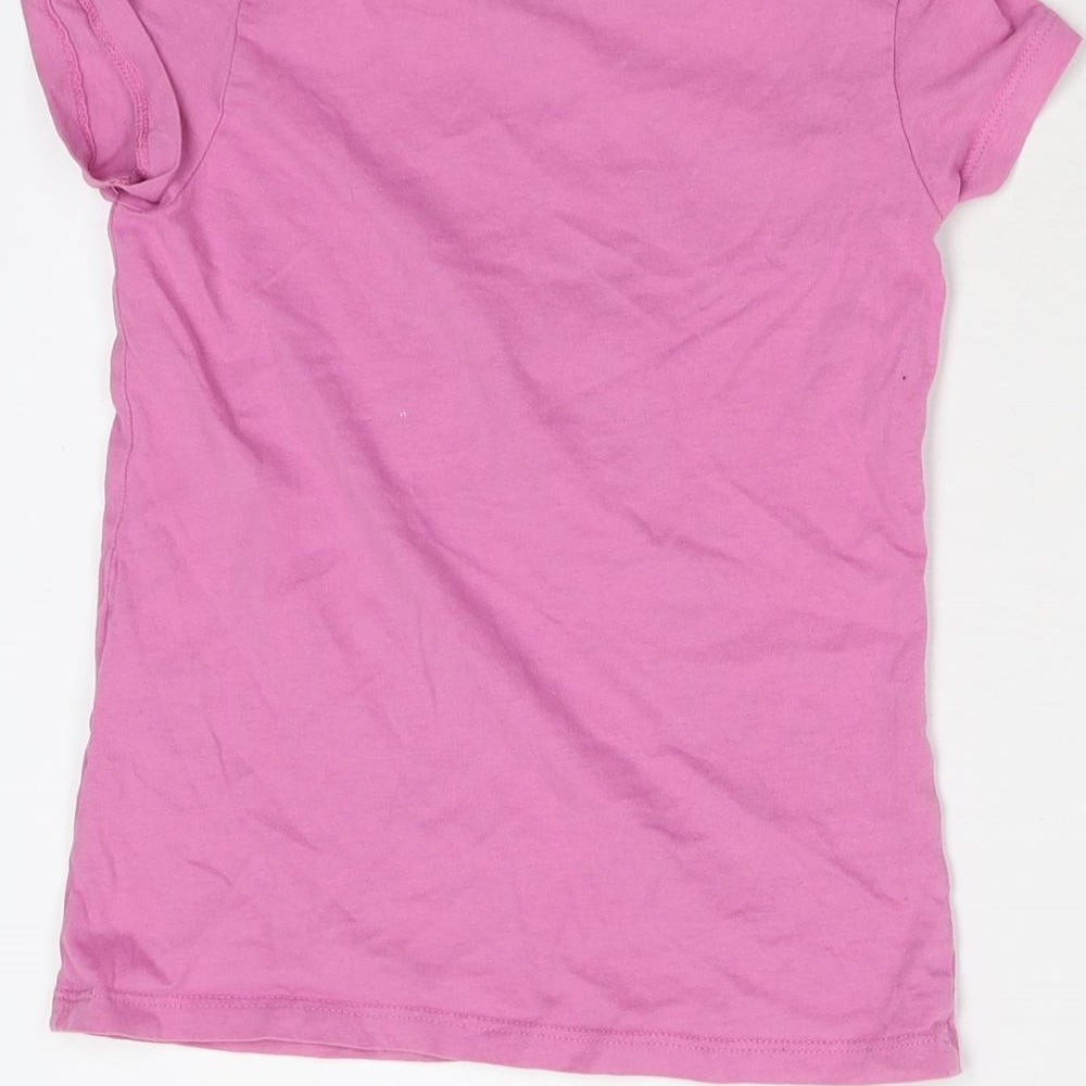 Brums Girls Pink Basic T-Shirt Size 7 Years