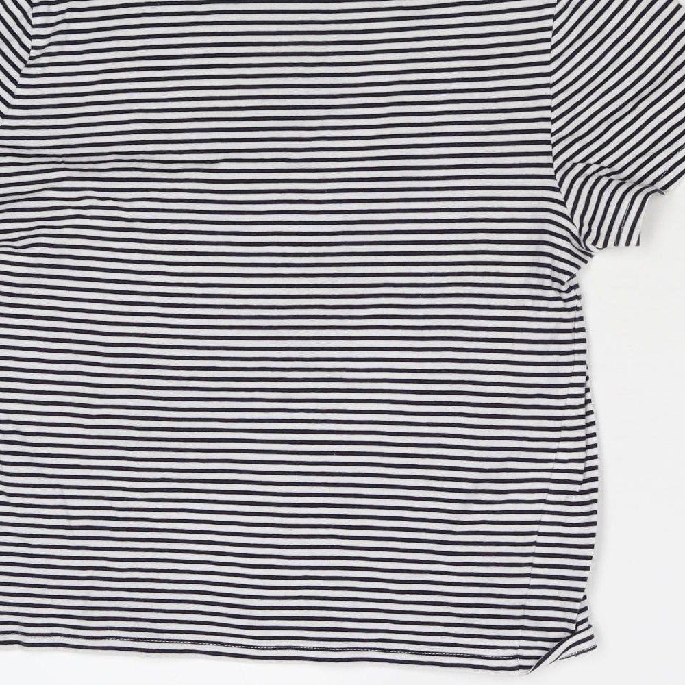 New Look Womens Multicoloured Striped Basic Blouse Size 10
