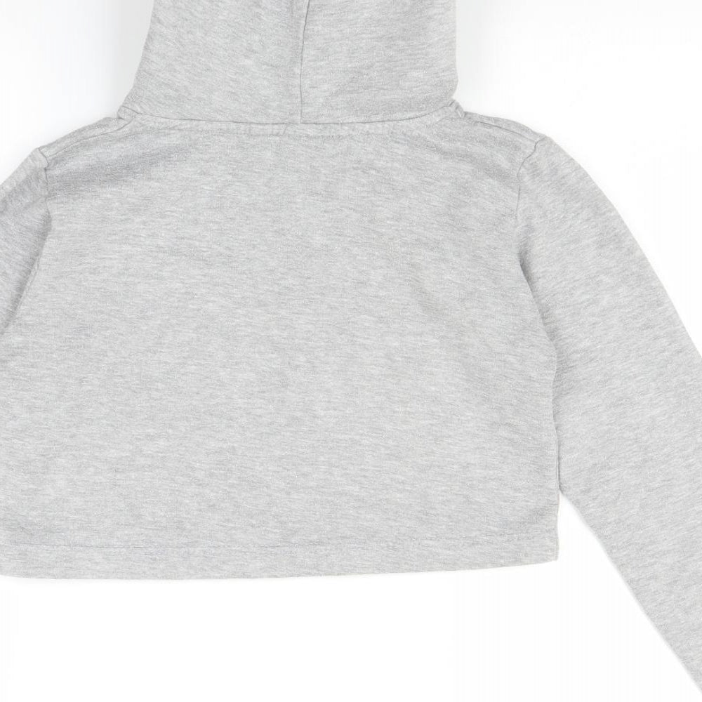 G8One Womens Grey Pullover Hoodie Size 8 - cropped