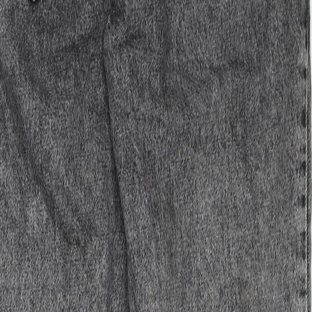 Denim & Co. Womens Black Denim Straight Jeans Size 10 L26 in