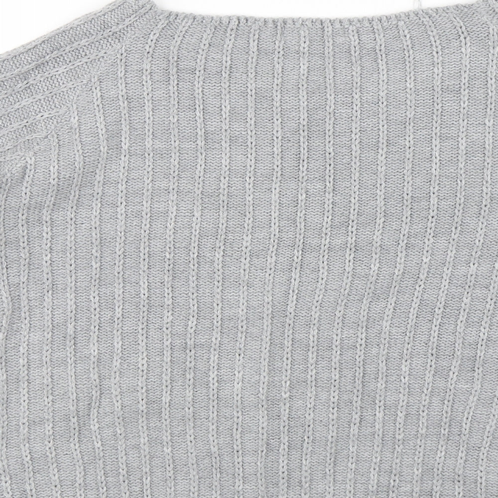 Tru Collection Womens Grey Pullover Jumper Size L