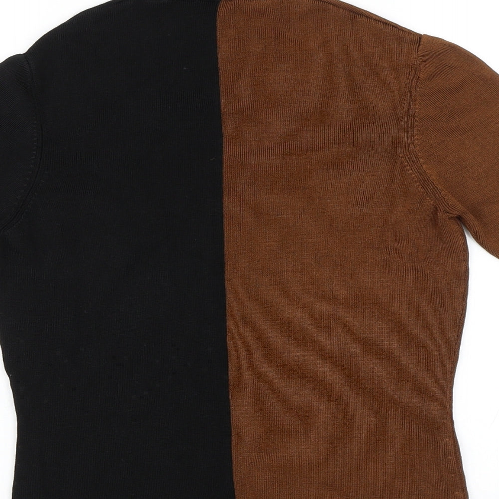 Jesire Womens Brown Basic Blouse Size L