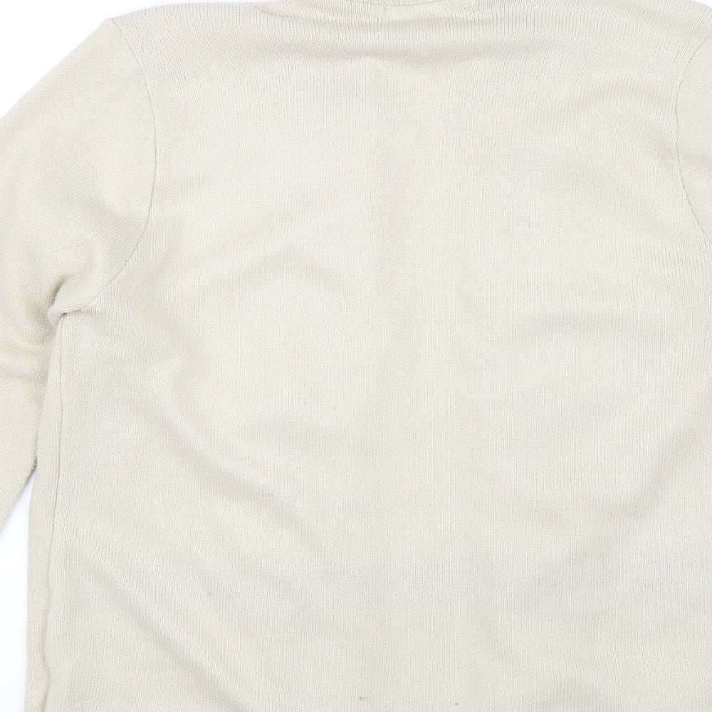 Classic Womens Beige Pullover Jumper Size M