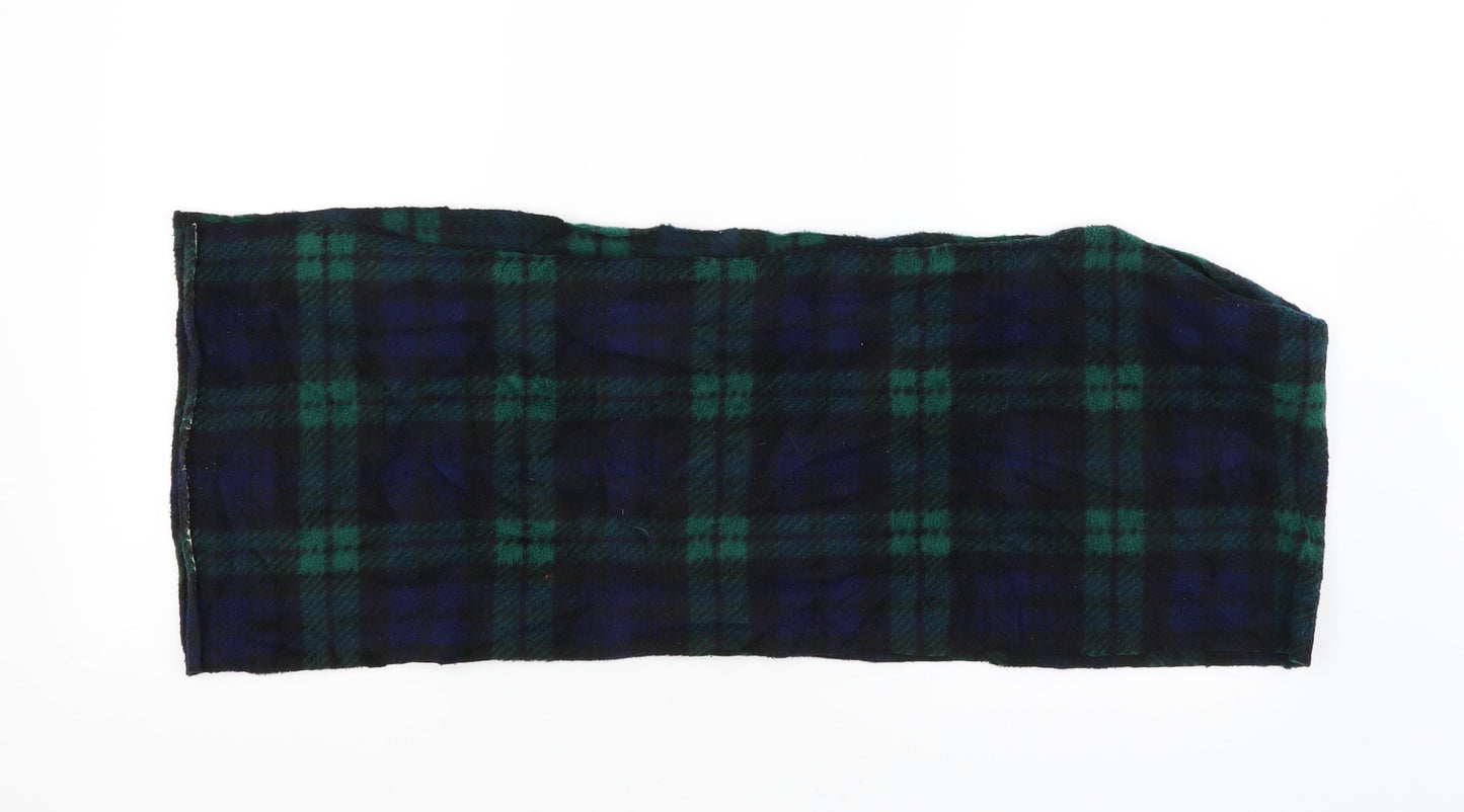 Preworn Womens Green Check Scarf