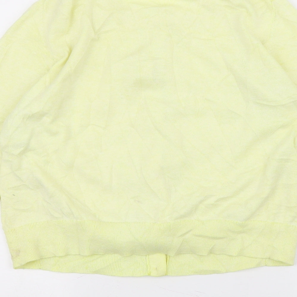 Preworn Womens Yellow Cardigan Jumper Size L