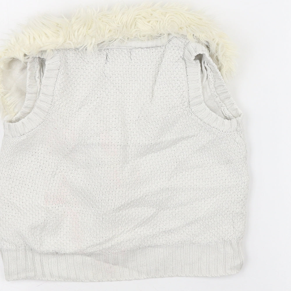 Shrinking Violet Girls White Jacket Coatigan Size 2-3 Years