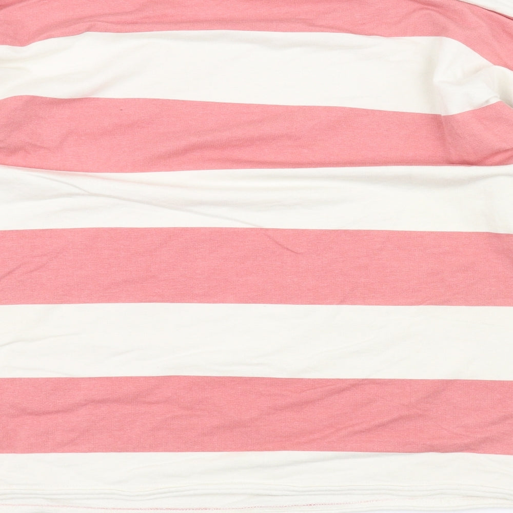 Avenue Womens White Striped Pullover Jumper Size 12