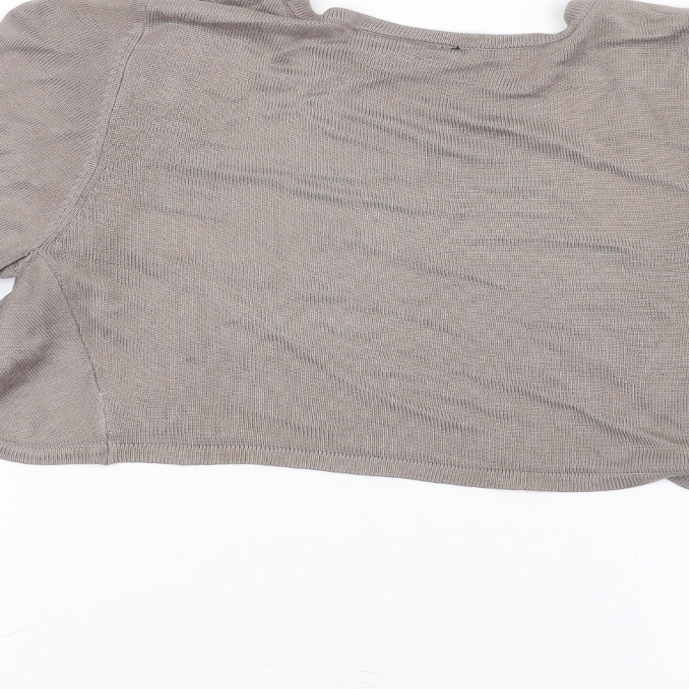 Warehouse Womens Brown Cardigan Jumper Size 6