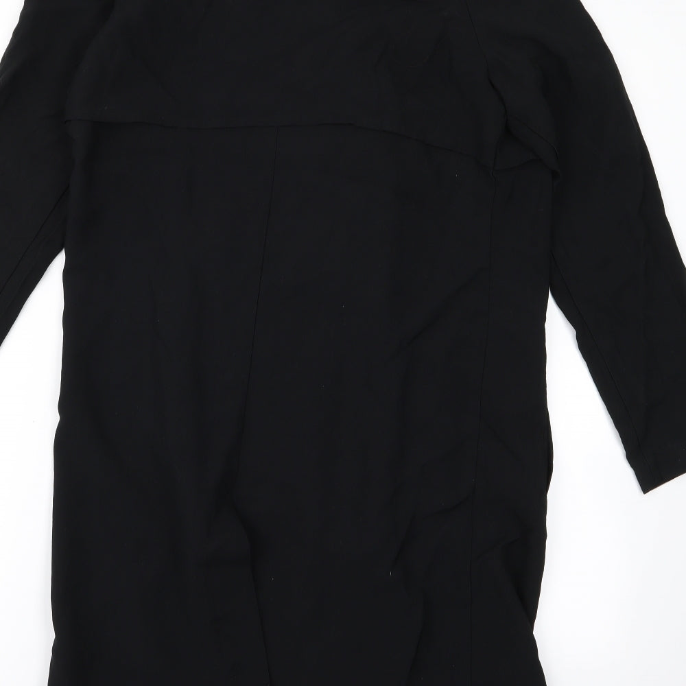 George Womens Black Overcoat Jacket Size 8