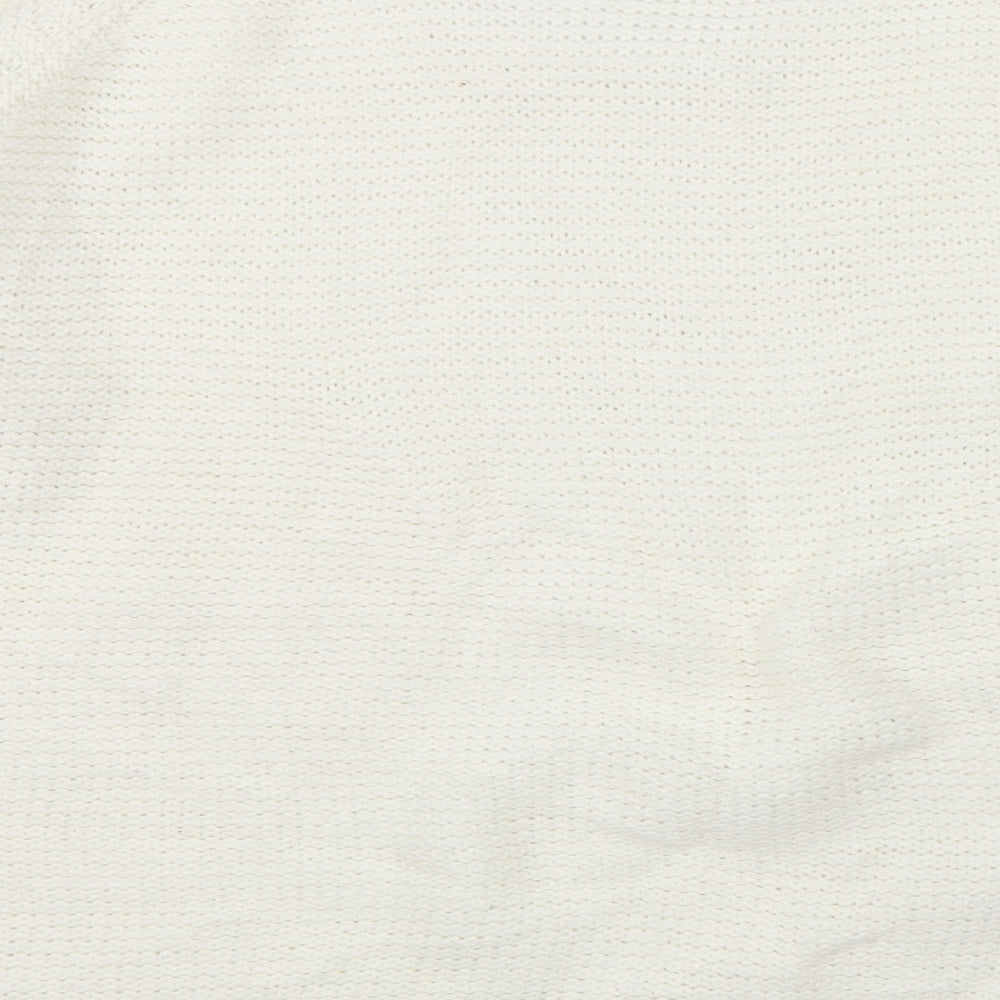 EWM Womens White Pullover Jumper Size L