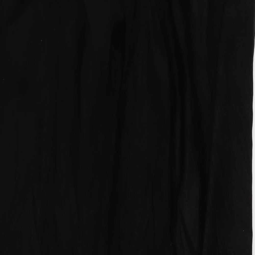 Preworn Womens Black Trousers Size 16 L28 in