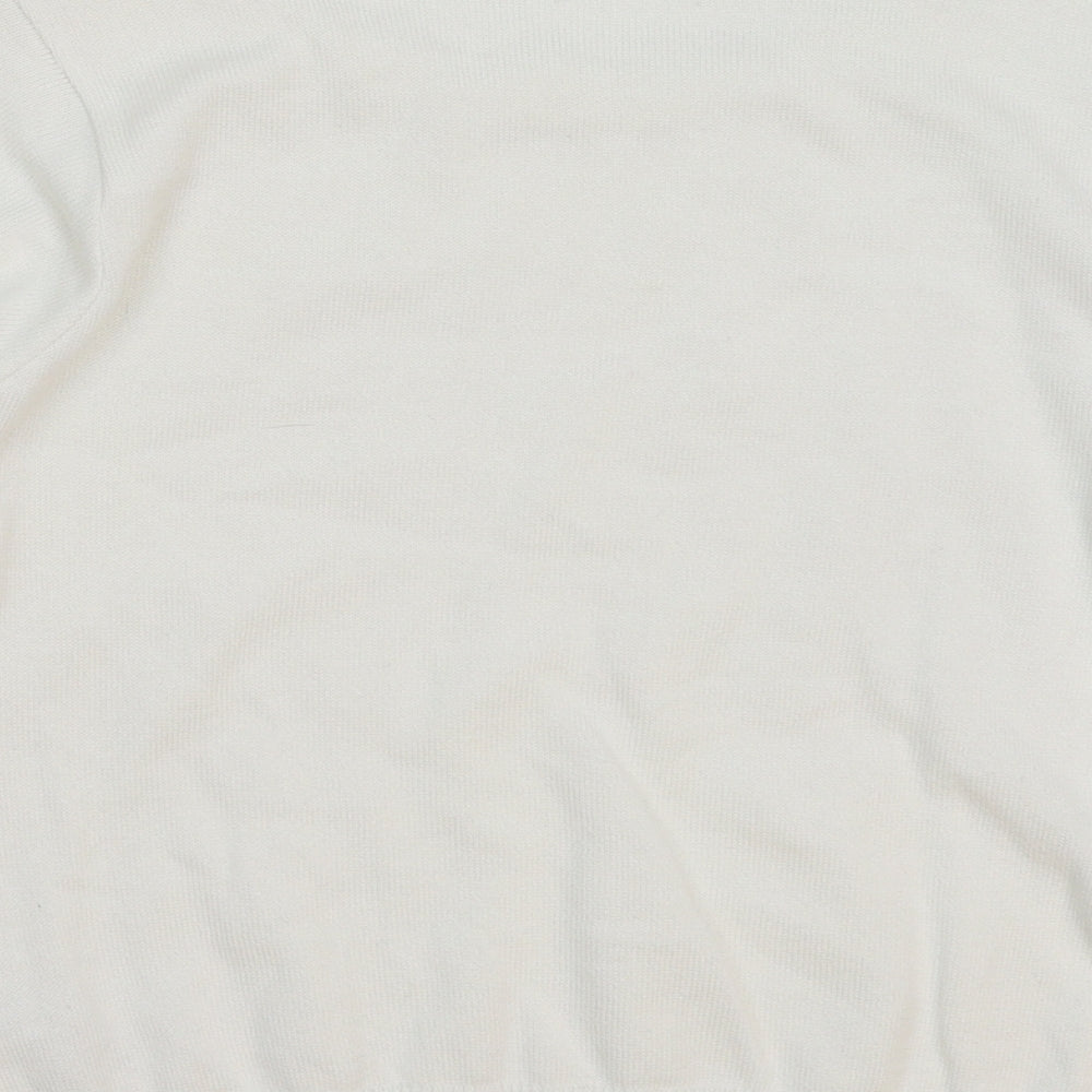 George Womens White Knit Pullover Jumper Size 8