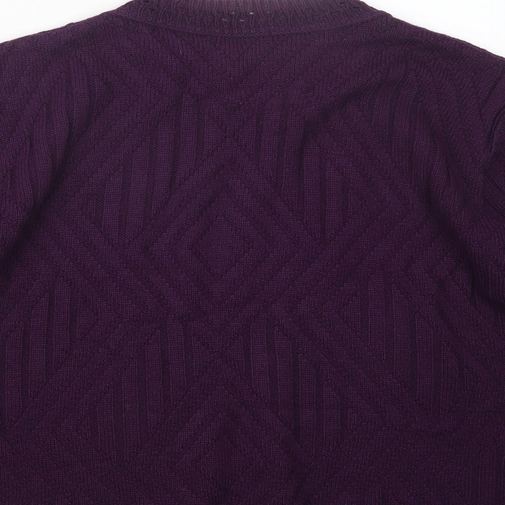 Berkertex Womens Purple Knit Pullover Jumper Size 14