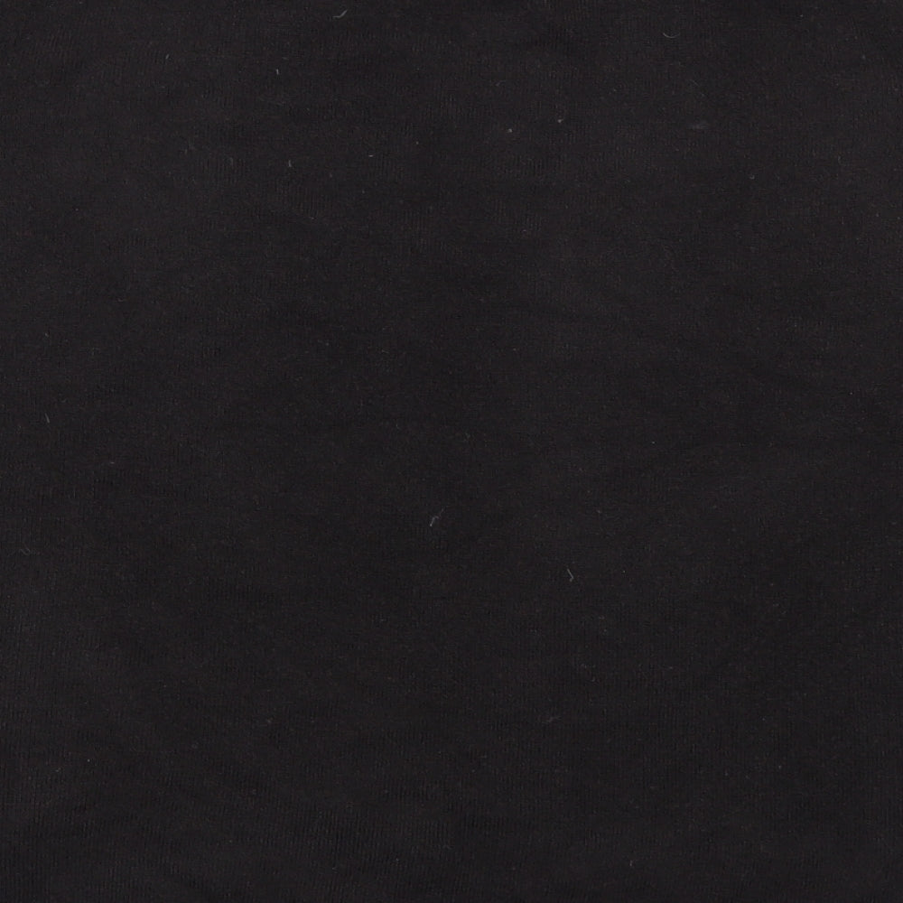 Classic Womens Black Knit Basic T-Shirt Size 18