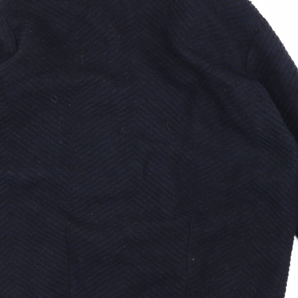 ASOS Womens Blue Overcoat Coat Size 8
