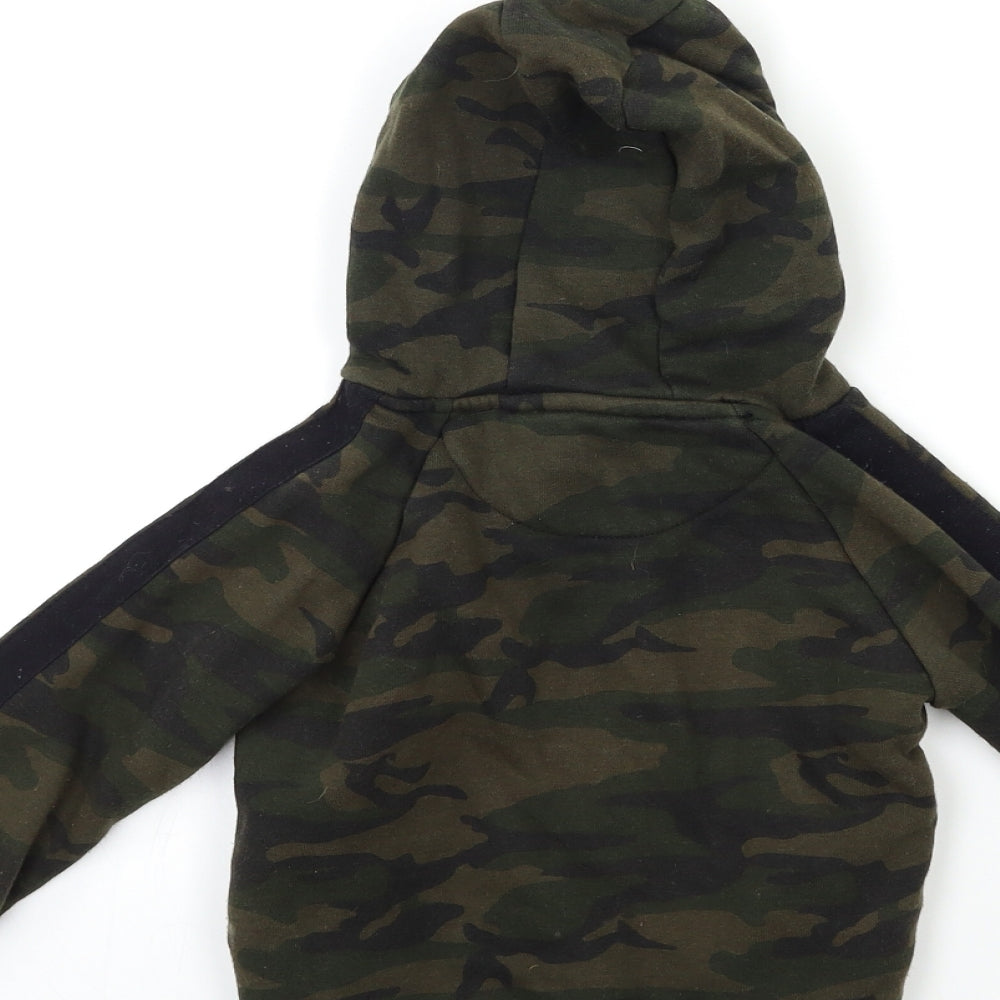 Primark Boys Green Camouflage Pullover Hoodie Size 2-3 Years