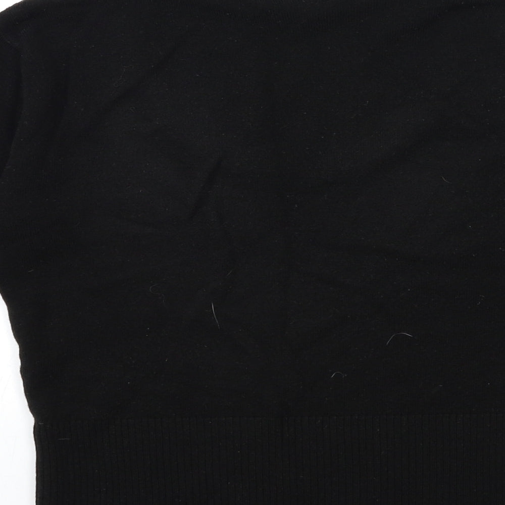 BHS Girls Black Knit Pullover Jumper Size 13 Years