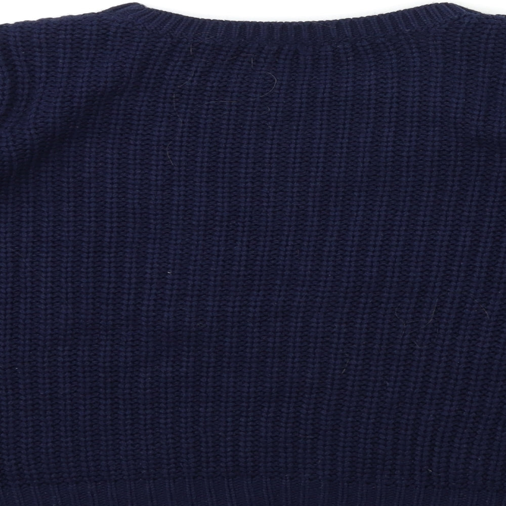 Dorothy Perkins Womens Blue Knit Pullover Jumper Size 14