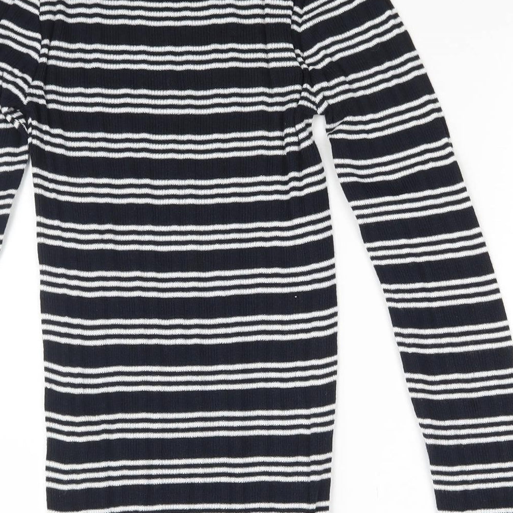 Primark Womens Multicoloured Striped Pullover Sweatshirt Size 2XS