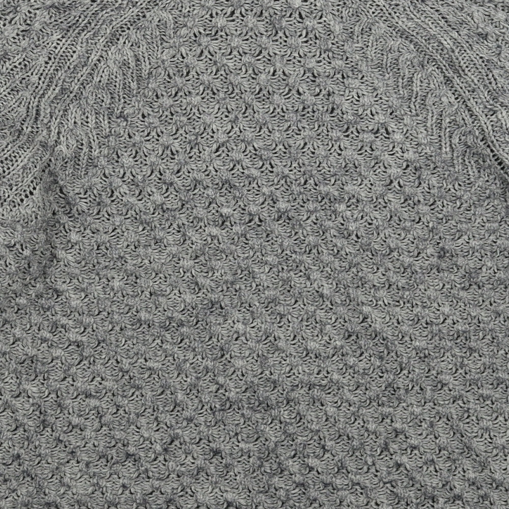 H&M Womens Grey Knit Pullover Jumper Size S
