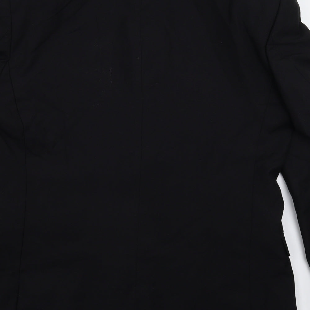 Red Herring Mens Black Jacket Suit Jacket Size 38