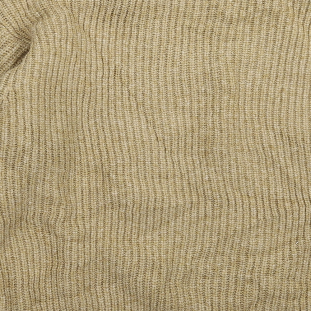 H&M Womens Beige Knit Pullover Jumper Size S - Oversized