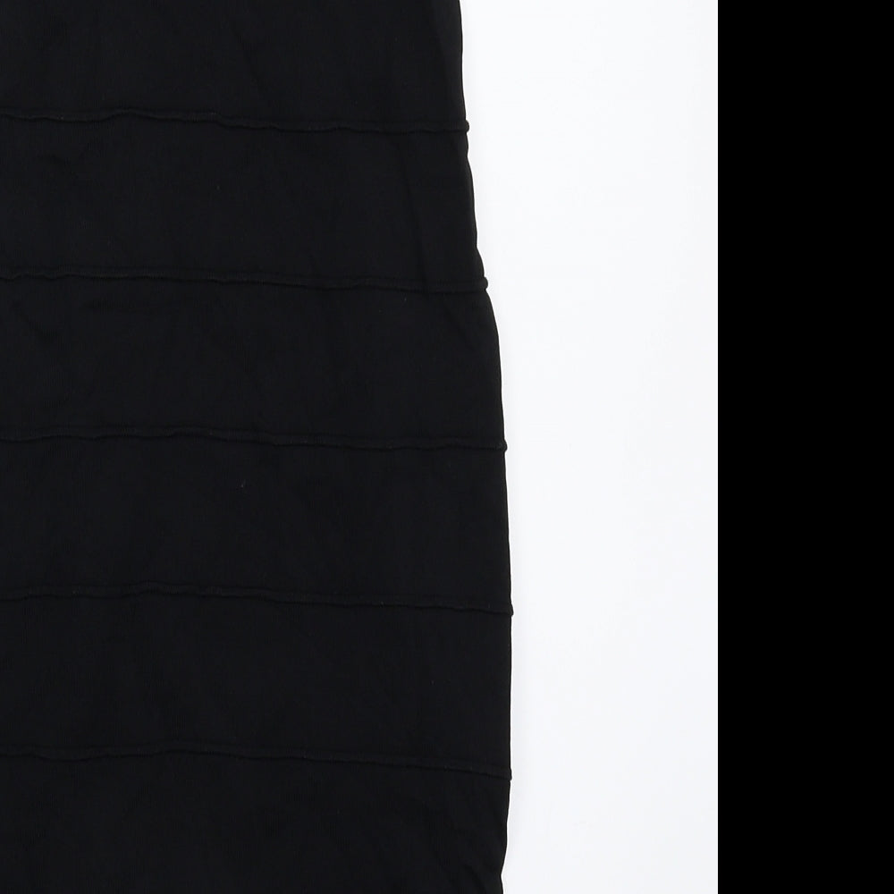 H&M Womens Black Striped Bodycon Size XS