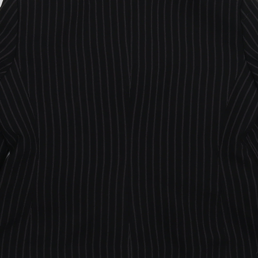Dorothy Perkins Womens Black Striped Jacket Suit Jacket Size 14
