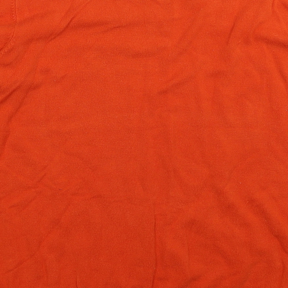 Preworn Womens Orange Knit Pullover Jumper Size L