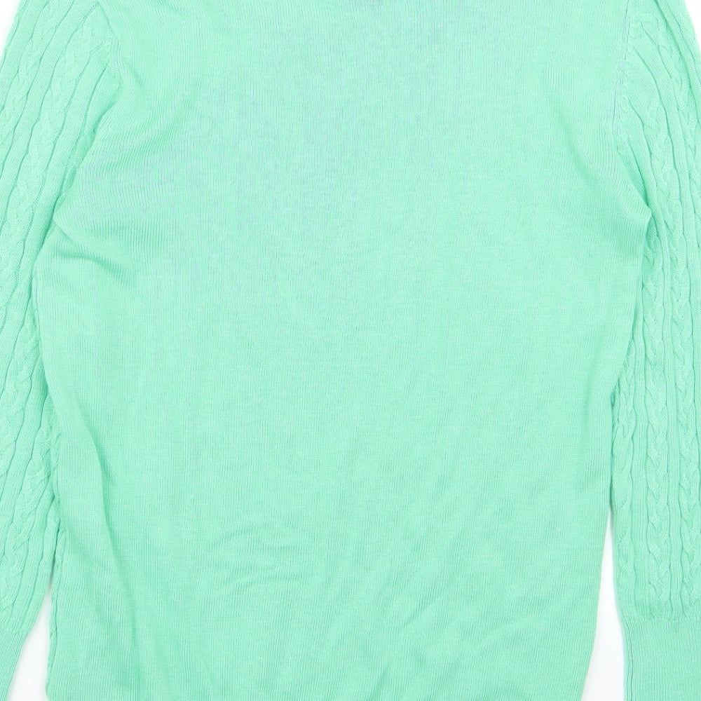 H&M Womens Green Pullover Jumper Size S