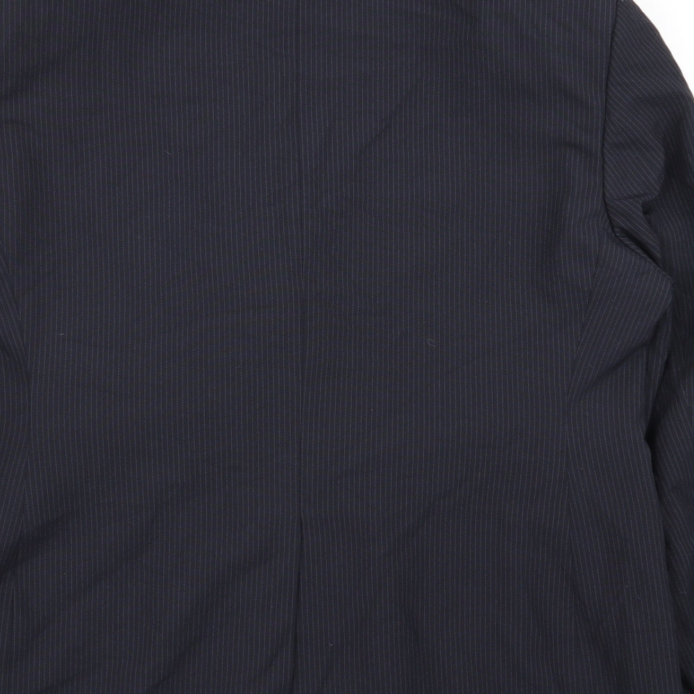 Asda George Mens Blue Striped Jacket Blazer Size 44