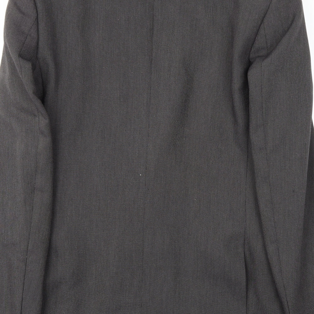 Red Hearing Mens Grey Jacket Blazer Size 36