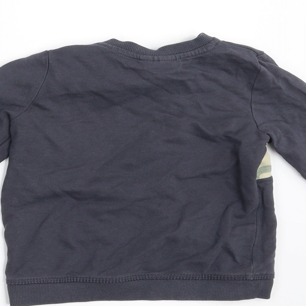 SO CUTE Baby Blue Pullover Jumper Size 12-18 Months - Camo detail