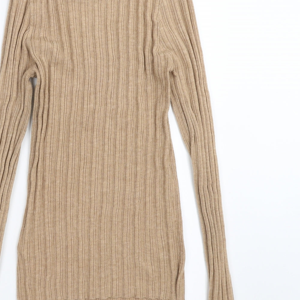 ASOS Womens Beige Striped Pullover Jumper Size 12